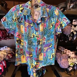 Disney Parks Haunted Mansion Button-Up Top – Her Universe – Size L